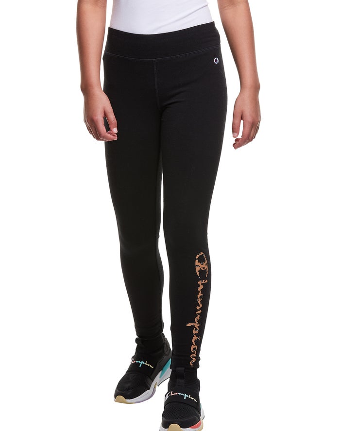 Champion Leopard Print Legging Meisjes - Zwart - Belgie 2916YEMUK